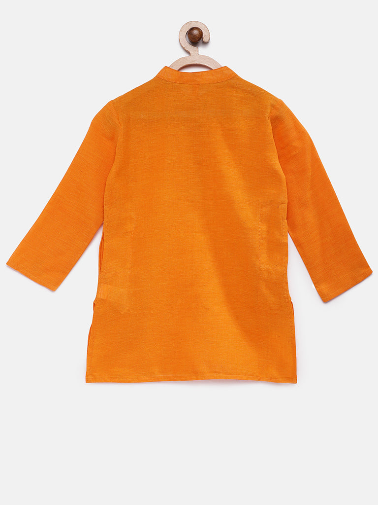 Kids Boys Straight Full Sleeve Yellow Kurta