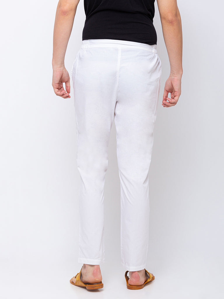Men Straight White Pants
