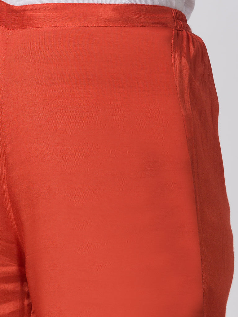 Women Flared Rust Pallazzo