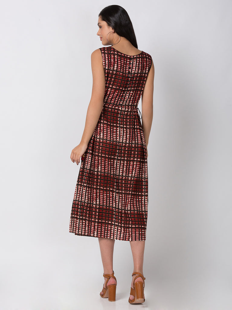 Women Flared Sleeveless Black Kurta