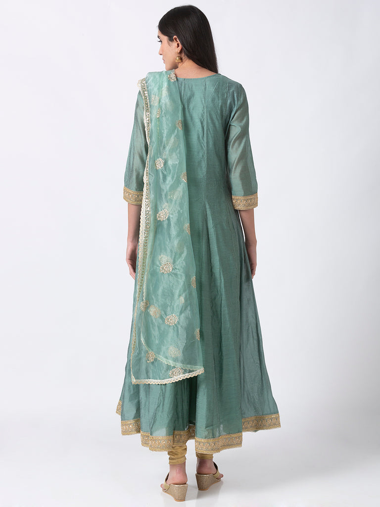 Women Kalidar Three-Fourth Blue Kd