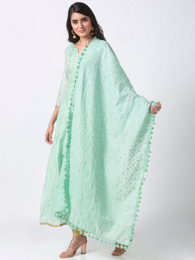 Women Kalidar Three-Fourth Green Kd