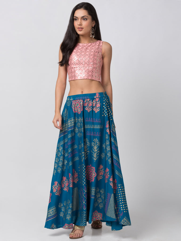 Festive Women Straight Sleeveless Pink Top