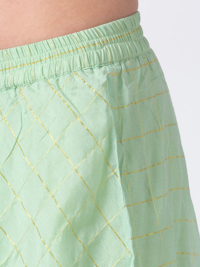 Festive Women Gathered Sap Green Skirt