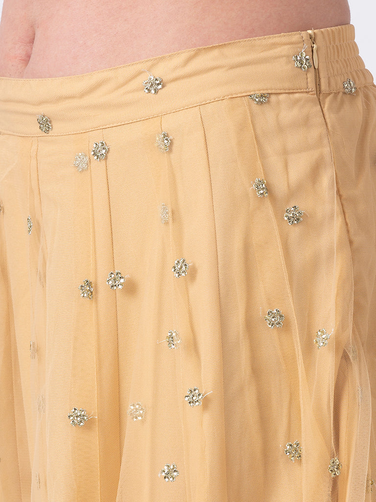 Women Kalidar Gold Skirt