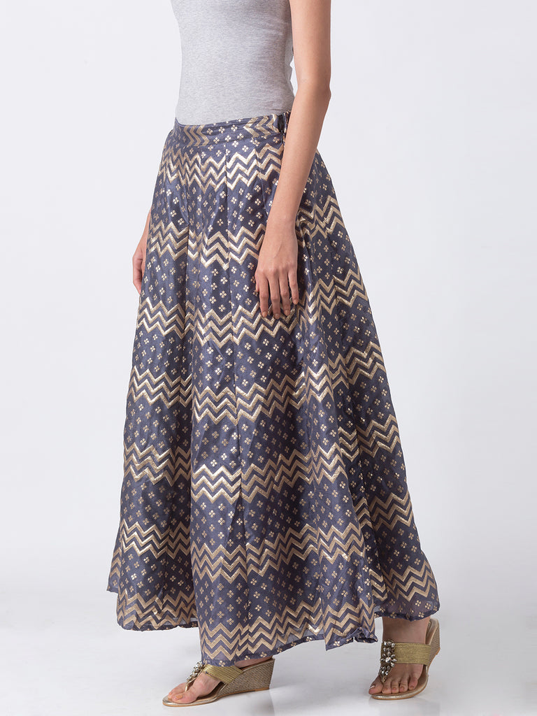 Women Gathered Grey Skirt