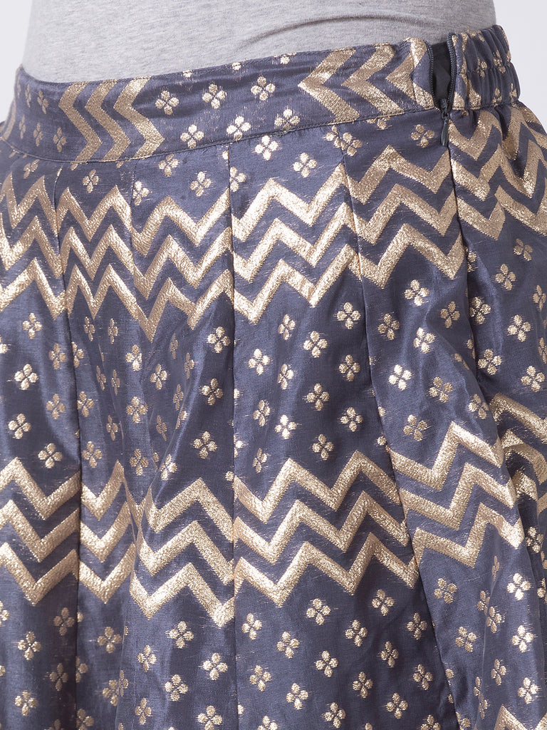 Women Gathered Grey Skirt