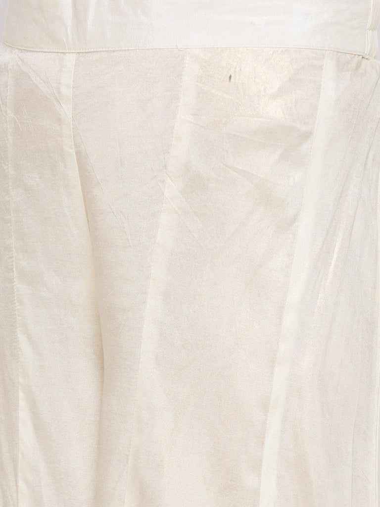 Light Gold Shimmer Kalidar Pallazo