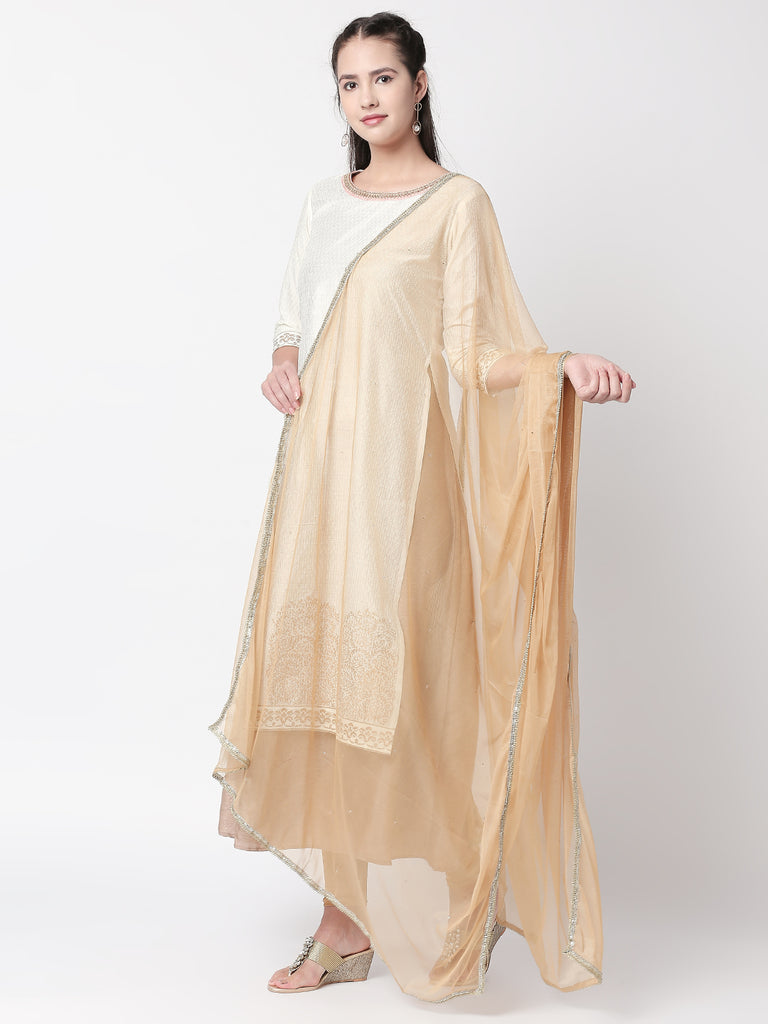Core Women Dupatta Beige Dupatta