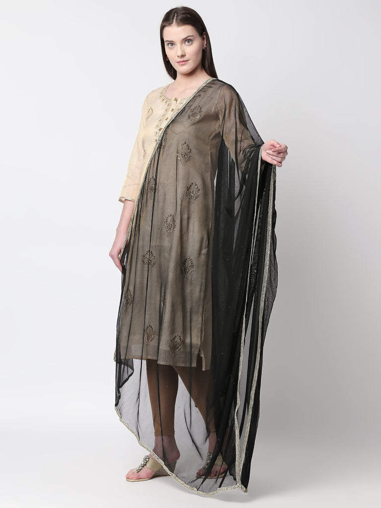 Core Women Dupatta Black Dupatta