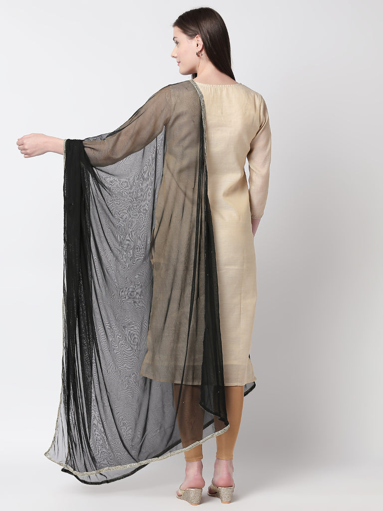 Core Women Dupatta Black Dupatta
