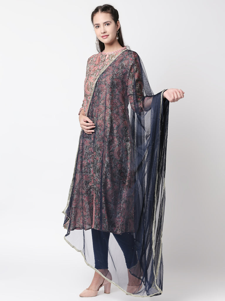 Core Women Dupatta Navy Dupatta