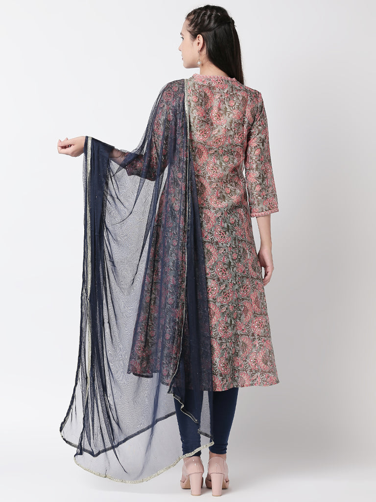 Core Women Dupatta Navy Dupatta