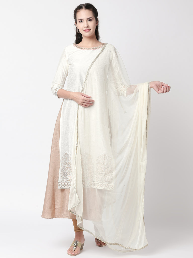 Core Women Dupatta Off White Dupatta