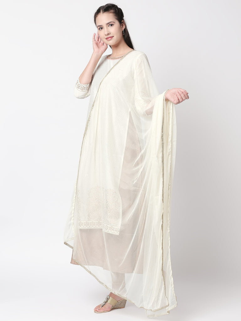 Core Women Dupatta Off White Dupatta