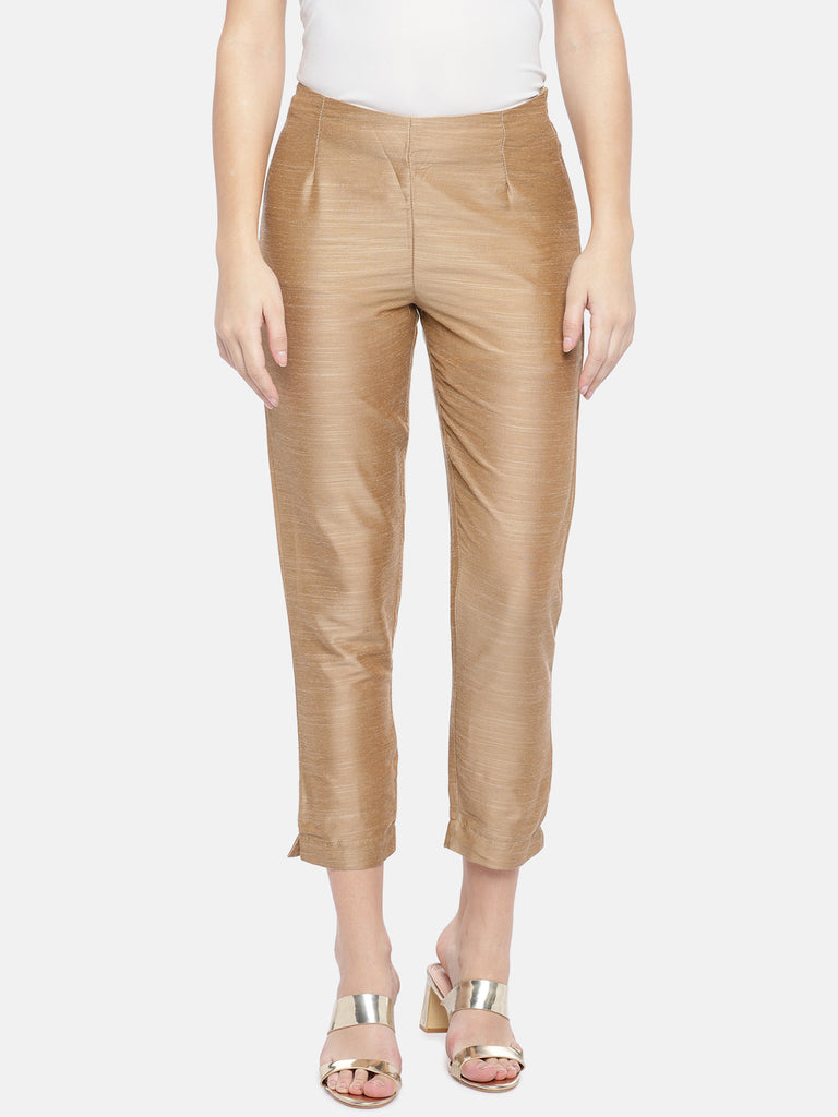 Women Straight Gold Pants