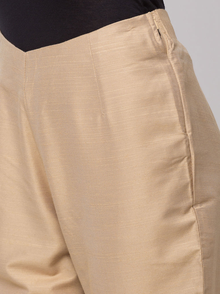 Women Straight Beige Pants