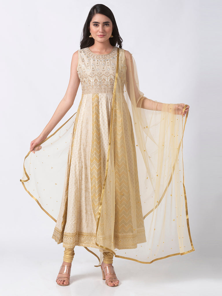 Core Women Dupatta Beige Dupatta