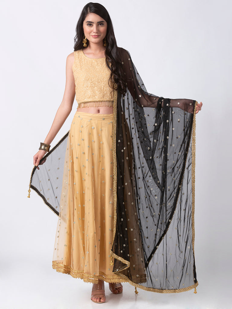 Core Women Dupatta Black Dupatta