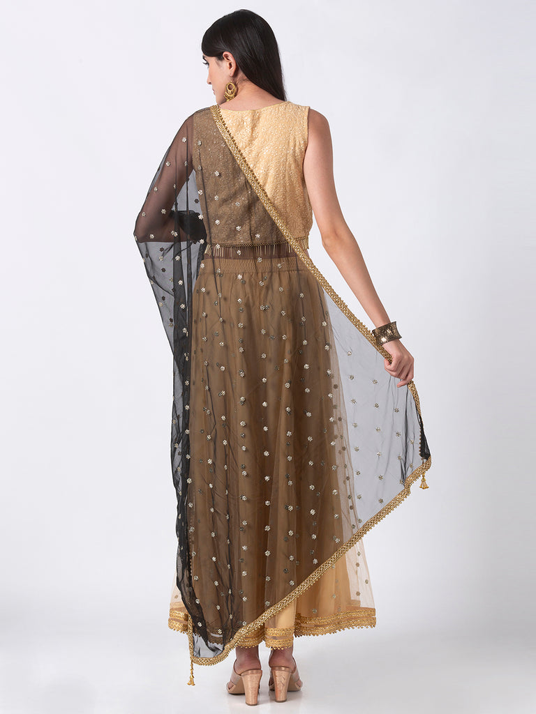 Core Women Dupatta Black Dupatta