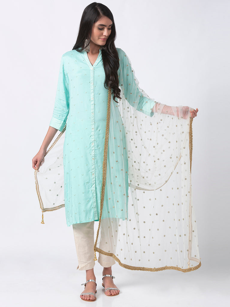 Core Women Dupatta Off White Dupatta