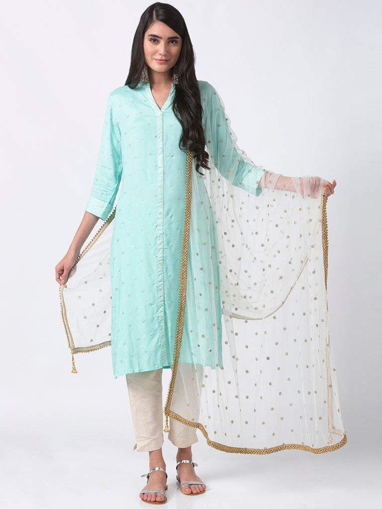 Core Women Dupatta Off White Dupatta