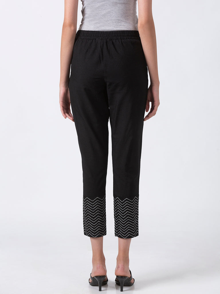 Women Straight Black Pants