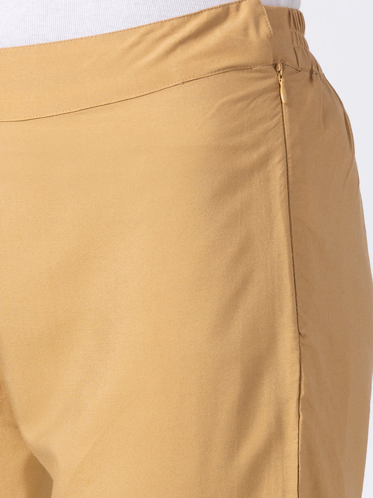 Women Straight Gold Pants