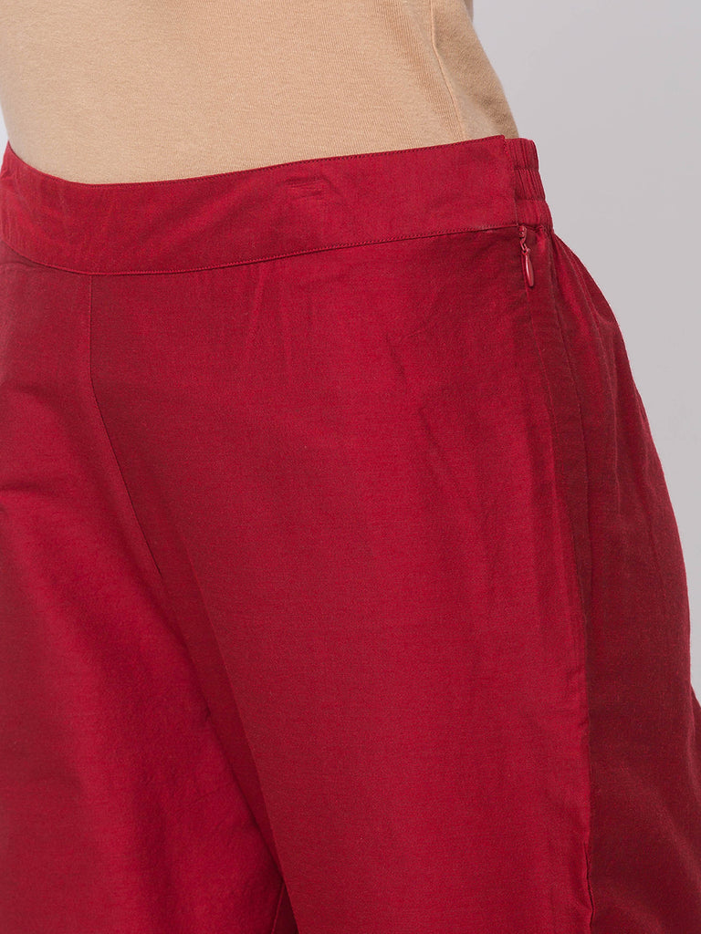 Women Straight Rust Pants