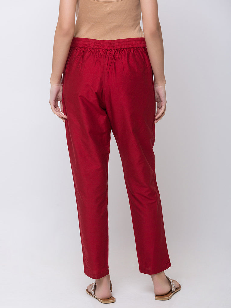 Women Straight Rust Pants