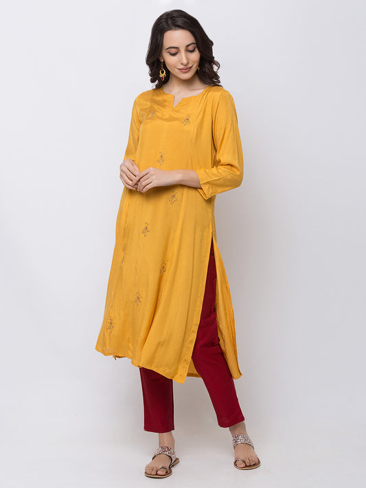 Women Straight Rust Pants