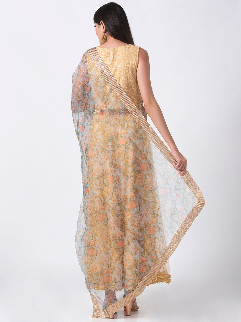 Women Straight Yellow Dupatta