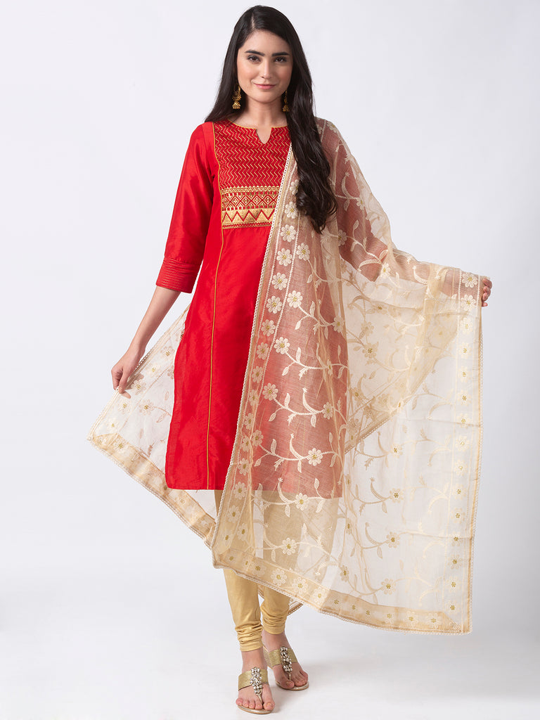 Core Women Beige Dupatta