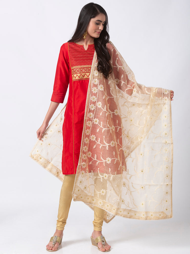 Core Women Beige Dupatta