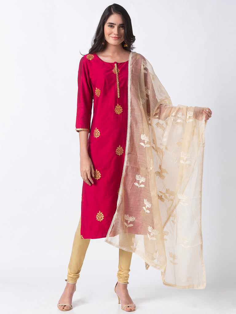 Core Women Beige Dupatta