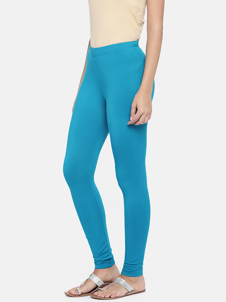 Women Straight Petrol Knit Legging