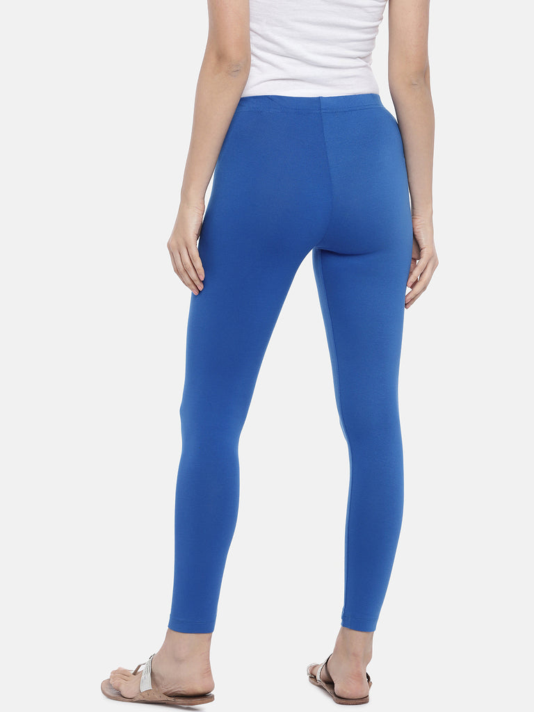 Women's Royal Blue Cotton  Leggings