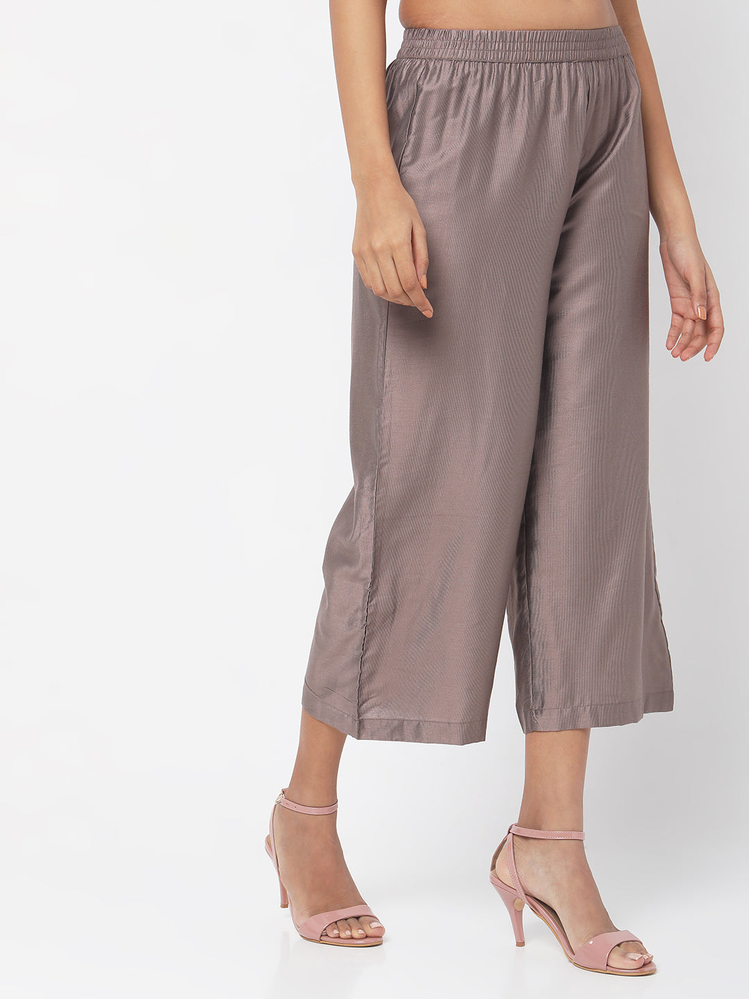 Women's Grey Gadhwaal Solid Palazzo