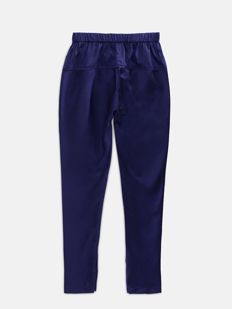 Kids Girls A Line Three-Fourth Royal Blue Skd