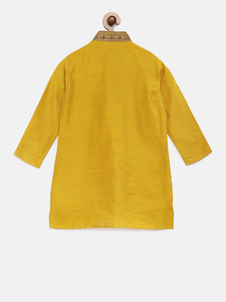 Kids Boys Straight Full Sleeve Yellow Kp Set