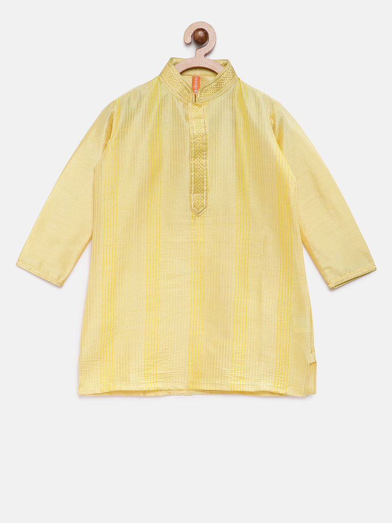 Kids Boys Straight Full Sleeve Yellow Kp Set