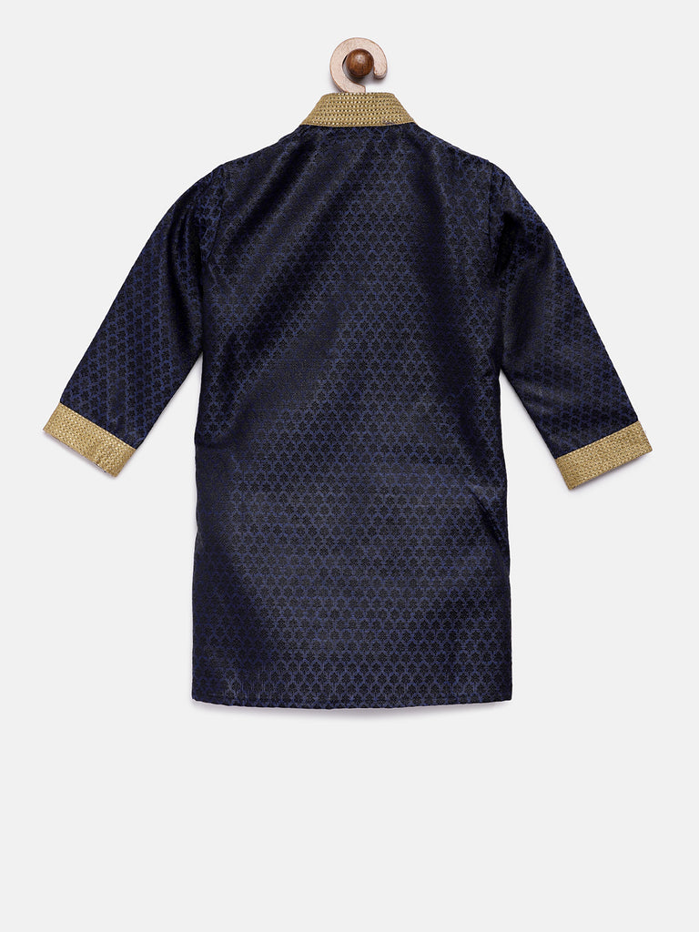 Kids Boys Straight Full Sleeve Navy Kp Set