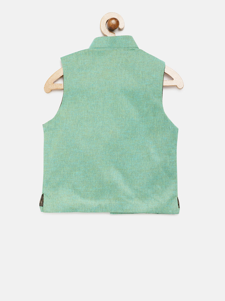 Kids Boys Straight Full Sleeve Green Kpj Set