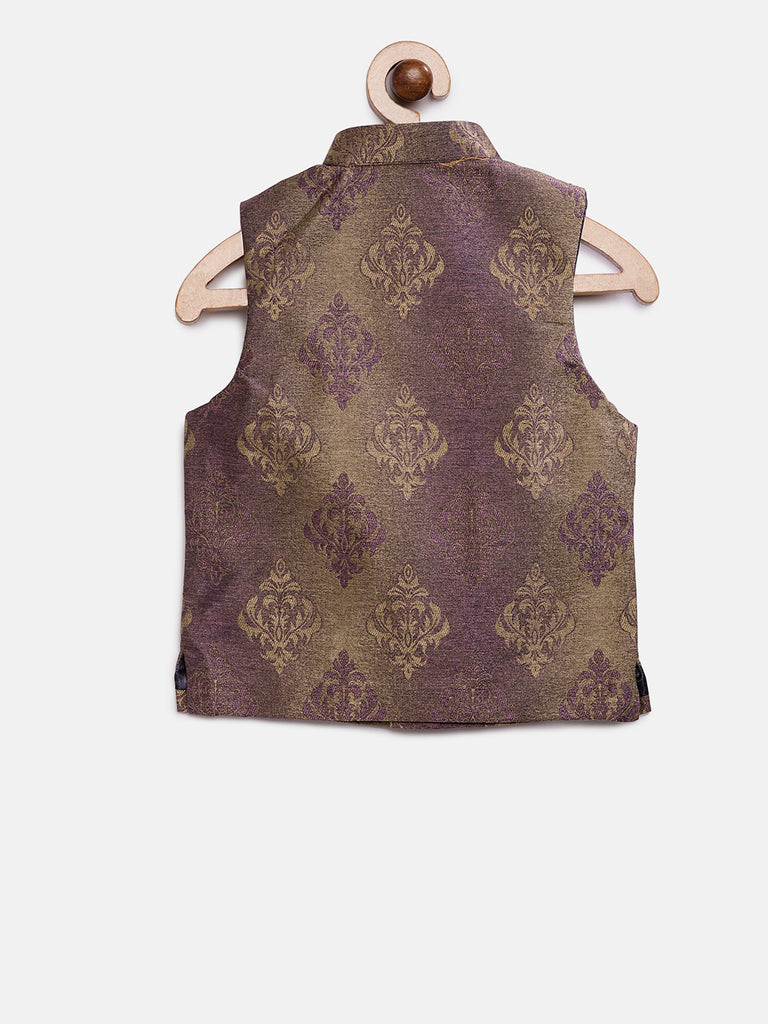 Kids Boys Straight Full Sleeve Purple Kpj Set