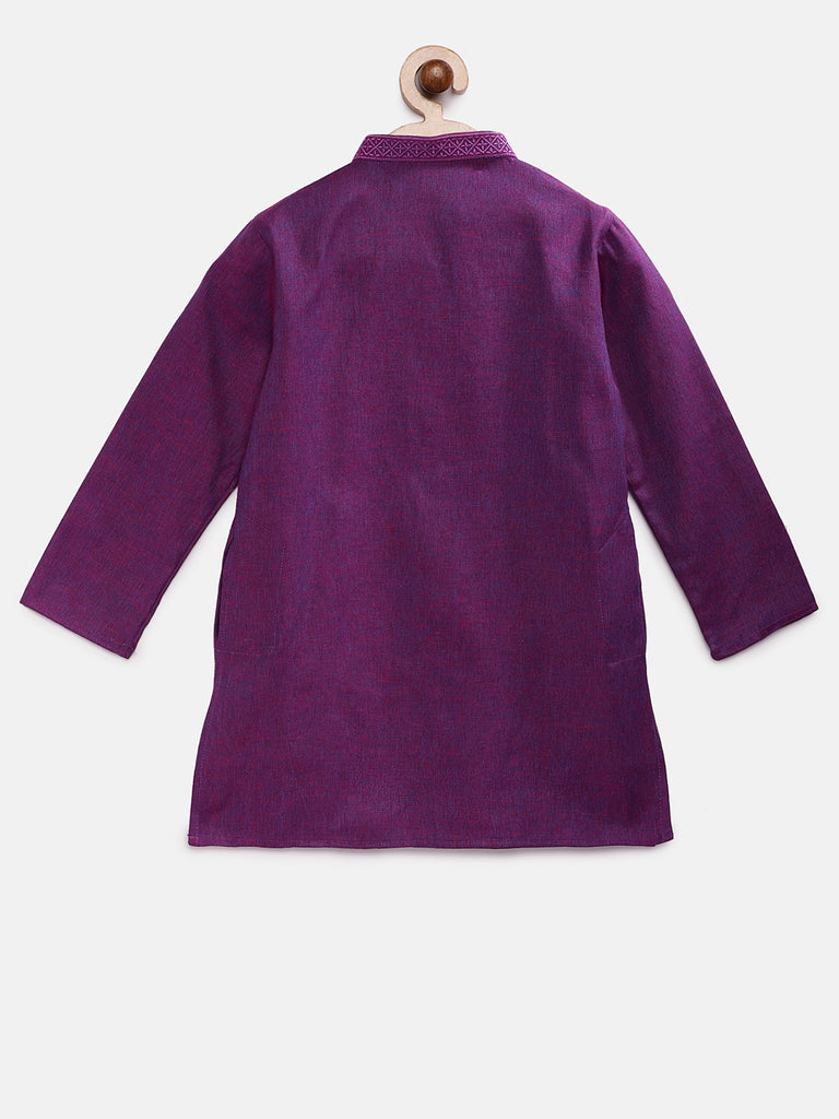 Kids Boys Straight Full Sleeve Royal Blue Kpj Set
