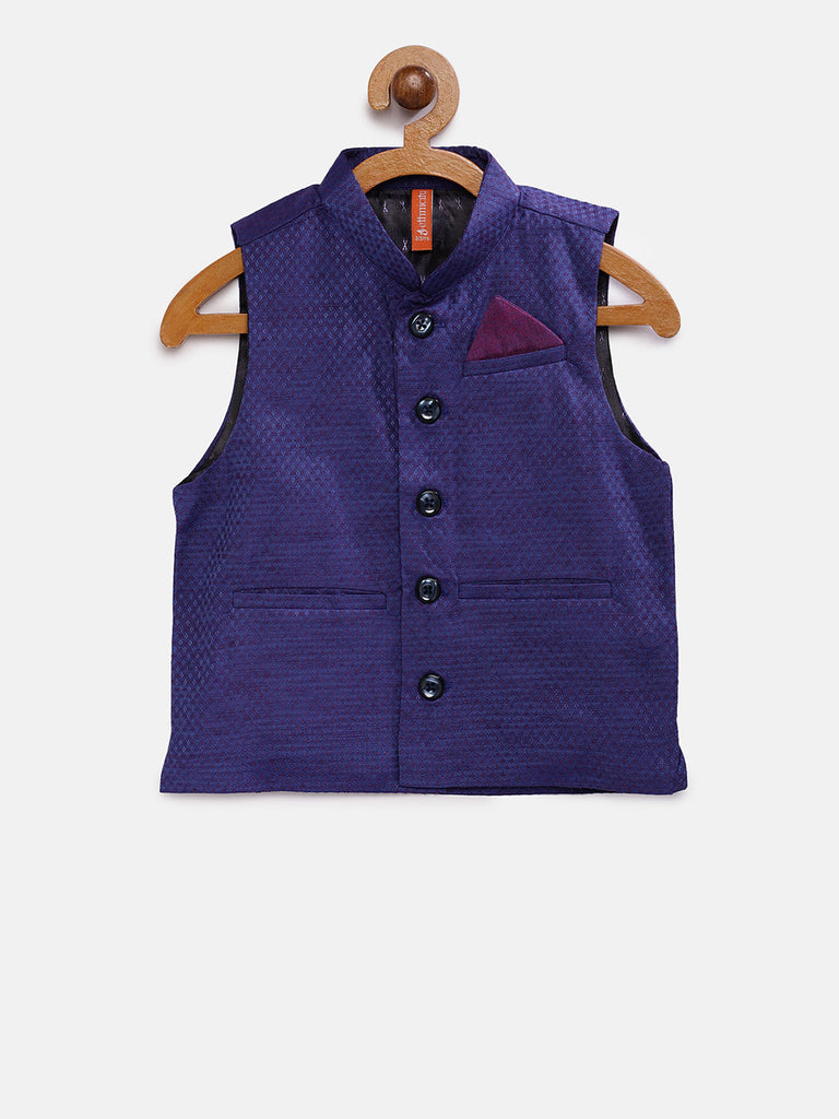 Kids Boys Straight Full Sleeve Royal Blue Kpj Set