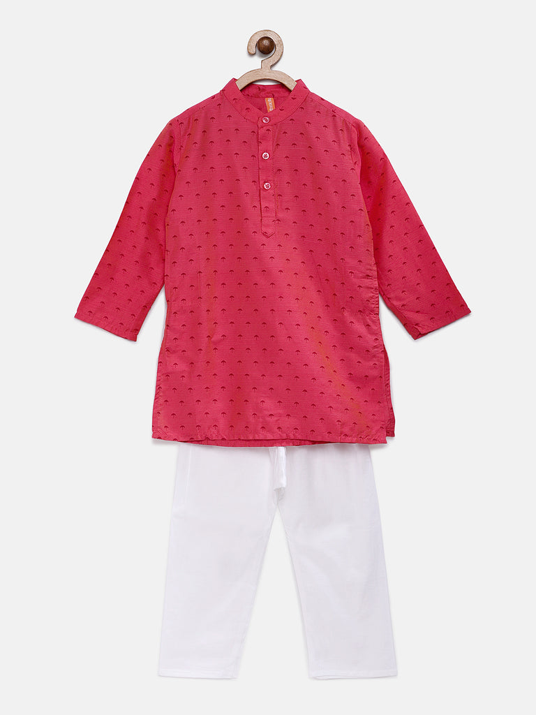 Kids Boys Straight Full Sleeve Coral Kp Set