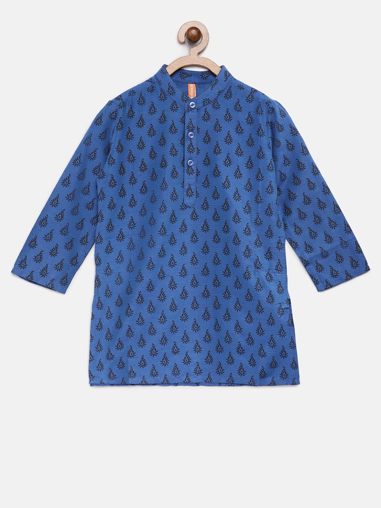 Kids Boys Straight Full Sleeve Indigo Kp Set