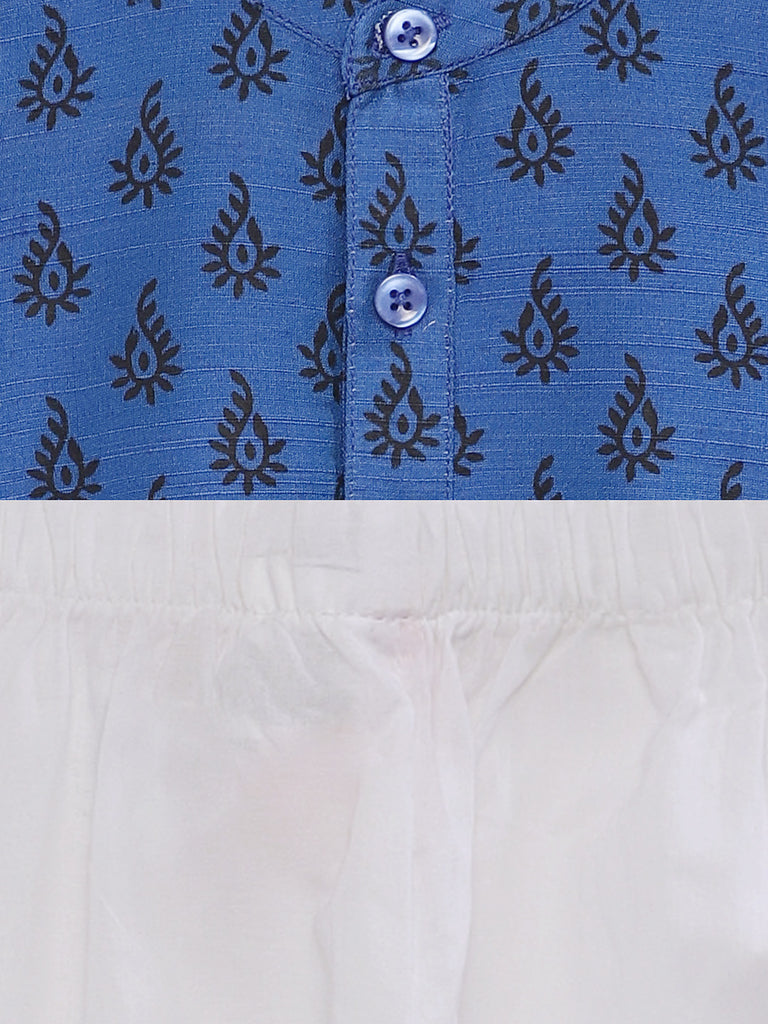 Kids Boys Straight Full Sleeve Indigo Kp Set