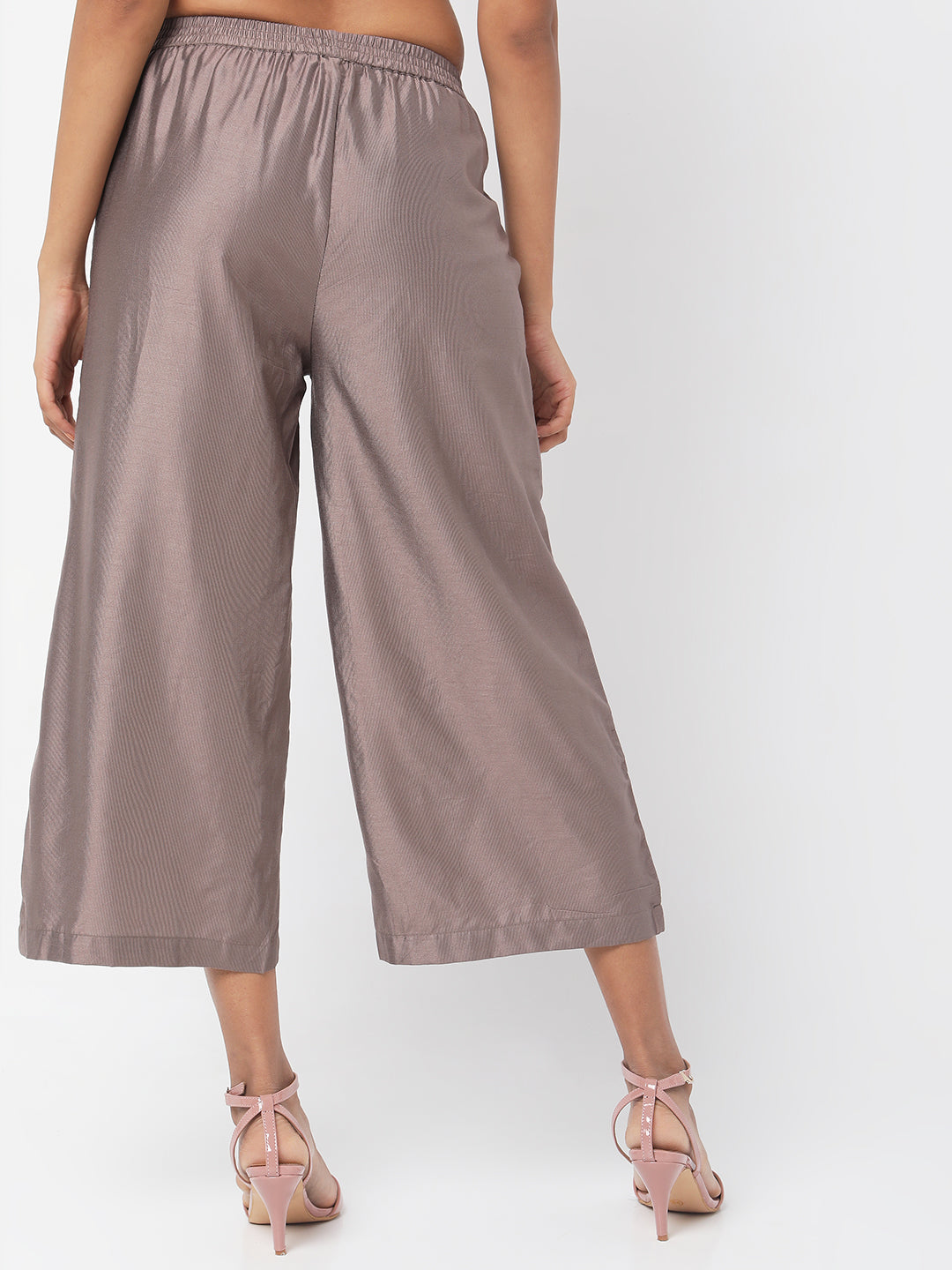 Women's Grey Gadhwaal Solid Palazzo